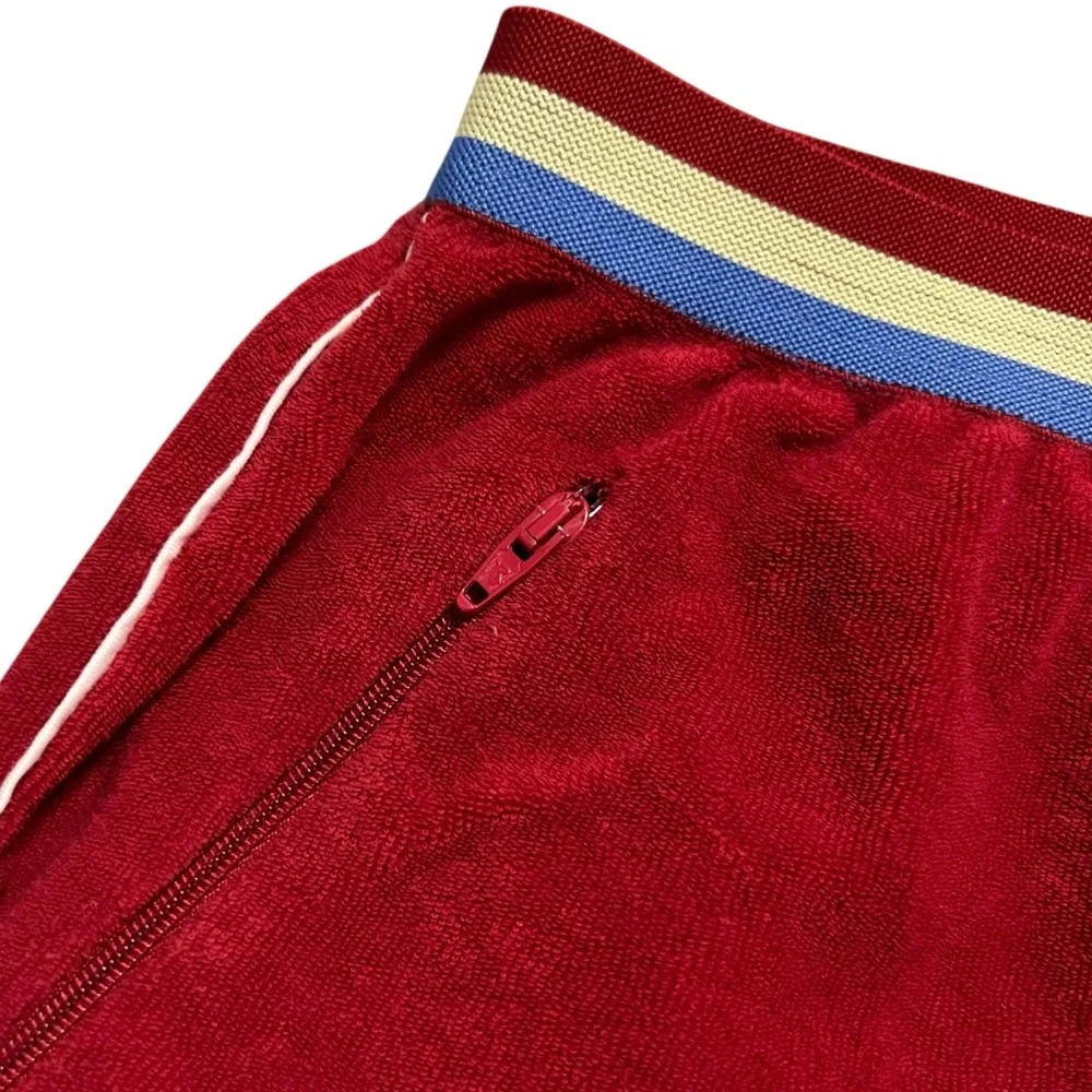 Bandy Button 10-11Y School Child Red Terry Jogger Pants